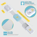 4our Kiddies Child Safety Cabinet Locks for Babies (6 Pack), Child Proof Latches for Cabinets and Drawers Doors, Baby Proofing Cabinet Strap Locks for Cupboard and Closet with 6 Pcs Extra 3M Adhesives by TinyTreasures Baby Boutique