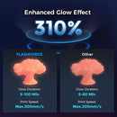 FLASHFORGE Rapid PLA Filament 1.75mm Luminous Red, 500mm/s High Speed Printing, Glow in The Dark 3D Printer Filament 1kg Spool, Dimensional Accuracy +/- 0.02mm, Brilliant, Long-Lasting Glow by TinyTreasures Baby Boutique