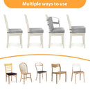 Toddler Booster Seat for Dining Table, 5 Point Buckle Child Booster Seat for Table with Backrest, PU Waterproof Easy Cleaning Dining Booster Seat Adjustable Seat Belts & Non-Slip Bottom (Grey) by TinyTreasures Baby Boutique