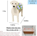 White Labrador Dog Planter Plant Pots,Cute Garden Dog Flower Planter,Large Dog Planters Birthday Gifts for Women,Office,Indoor/Outdoor Decor(9.84 * 7.87 * 17in) by GreenHaven Gardens