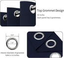 Easy-Going Blackout Curtains for Bedroom, Solid Thermal Insulated Grommet and Noise Reduction Window Drapes, Room Darkening Curtains for Living Room, 2 Panels(42x72 in, Navy) by CozyNest Decor