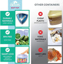 BopTop (1pc - 900ml) Airtight Food Storage Container – Mechanical Silicone Seal Canister - BPA-Free - 0.9Qt by CozyNest Decor