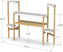 Bamboo Plant Shelf Indoor, 3 Tier Tall Corner Plant Shelves Holder & Plant Display Rack for Outdoor Garden Indoor Home by GreenHaven Gardens