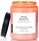 M&SENSE Pink Beach Sands Jar Candle, 19.4oz Pineapple Coconut Scented Natural Soy Candles for Home Scented, 110 Hour Burn Time, Home Decor Gift for Women, Friends, Family, Colleagues, Couples by CozyNest Decor
