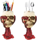 Skull Goblet Chalice Wine Cups Medieval Chalice Skull Cup Stainless Steel 3D Whisky Shot Glasses Realistic Resin Octopus Tentacle Beverage Halloween Drinking Cup Novelty by CozyNest Decor