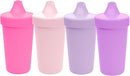 Re-Play Sippy Cups for Toddlers - 10 Oz. Reusable Spill Proof Cups for Kids, Dishwasher/Microwave Safe - Made in USA - Set of 4-3.13" x 6.25" - Princess by TinyTreasures Baby Boutique