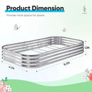 Quictent Galvanized Raised Garden Bed Kit, 8x4x1 ft Oval Metal Planter Box for Vegetables, Rubber Strip Edging Included (Silver) by GreenHaven Gardens