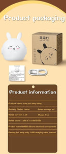 Night Light Kids, Cute Soft Glow Protect Eyes Night Light Bunny Lamp with 30mins Timer Rechargeable Nightlight for Kids Children Women Girls Toddler Bedroom Bedside Livingroom by TinyTreasures Baby Boutique