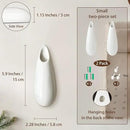 2 Pack White Ceramic Wall Vases,5.9 Inch Wall Hanging Plant Holder,Cubicle Modern Decor Plant Holder Vase for Indoor Plants, Hanging Propagation Flower Pots for Air Vases by GreenHaven Gardens