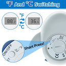Baby Bath Thermometer, Infant Digital Water Thermometer Safety with 3 Color Backlit and Temperature Warning, Room Thermometers Floating Toy for Infant, Toddler, Bathtub, Swimming Pool (Light Blue) by TinyTreasures Baby Boutique