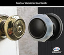 Enjoy Cover - 2 Pack Silicone Door knob Grips Maximum Grip Nonslip Arthritis & Senior Living Aids Grippy Easy Open Fits All Door Knob Universal Size Decorative (Foggy Clear) by TinyTreasures Baby Boutique