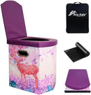 Upgrade XL Portable Toilet for Adults, Extra Large Portable Travel Floding Toilet, Camping Tall Toilets with Lid for Adults and Kids Compact Potty for Car,Hiking,Beach and Camping by TinyTreasures Baby Boutique
