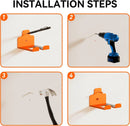 Garage Organizer Trimmer Rack, Garden Power Tool Hanger Weed Whackers Holder Wall Mounted for Grass Trimmer, Hedge Trimmer, Garage Trimmer, Garden Tools,2 Pack(Orange) by GreenHaven Gardens