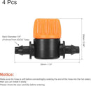 MECCANIXITY Micro Ball Valve 1/4" Barb Connector Shut Off Switch Plastic for Irrigation Drip Tube 4 Pack by GreenHaven Gardens