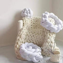 Chunky Knit Blanket Hand Made Merino Wool Throw Boho Bedroom Sofa Home Decor Giant Yarn(Ivory White 40"x47") by CozyNest Decor