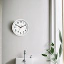 Wall Clock Modern Battery Operated 10 Inch Simpel Silent Non Ticking Analog Decorative for Kitchen Bathroom Bedroom Office Living Room School Classroom(White) by CozyNest Decor