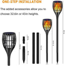 Solar Torch Flame Lights Waterproof Flickering Flames Solar Lights 43" Solar Garden Lights Outdoor Landscape Decoration Lighting Dusk to Dawn Auto On/Off for Yard Garden Pathway, 2 Pack by GreenHaven Gardens