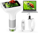 Microscope for Kids, 3'' Digital Handheld Kids Microscope with Adjustable Light, 1000X 1080P Pocket Portable Mini Micro Scope, Stem Toys for Ages 5-7 8-12 Teen Boys and Girls Educational Gifts, White by TinyTreasures Baby Boutique