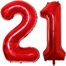 GOER Number 12 Balloons for 12th Birthday Sweet 12 Party Decorations,42 Inch Jumbo Foil Helium 21 Balloons for 21st Birthday Party Decoration (Red) by TinyTreasures Baby Boutique