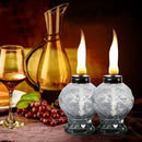 4 Pack Glass Table Torches, Citronella Table Top Torches with Wick and Cap for Outdoor, Refillable Landscape Lanterns for Yard, Patio, Christmas, Garden, Party Decor by GreenHaven Gardens