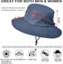 Fishing Hat, UPF50+ Wide Brim Sun Hat for Men Women, UV Protection Hiking Beach Bucket Hats Summer Safari Hat by GreenHaven Gardens