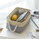 TheWarmHome Storage Baskets for Organizing - 11.8x7.8x5.2 inch Small 6 Pack Storage Bins for Shelve, Farbic Storage cubes Organizer for Baby Toys Nursery (Gold & Grey) by TinyTreasures Baby Boutique