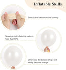 RUBFAC 129pcs Pearl White Balloons Different Sizes 18 12 10 5 Inch for Garland Arch Kit, Latex Balloon for Wedding Engagement Anniversary Bridal Baby Shower Birthday Party Decoration by TinyTreasures Baby Boutique
