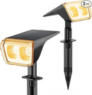 Consciot Solar Spot Lights Outdoor Waterproof, 24 LED Dusk-to-Dawn Solar Spotlight, 2 in 1 Adjustable Wall Lights, Warm White Solar Landscape Spotlights for Garden Yard Wall Walkway, 2 Pack by GreenHaven Gardens