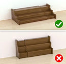 Bamboo Spice Rack Cabinet Organizer - 3 Tier Wooden Expandable Walnut Display Shelf by CozyNest Decor