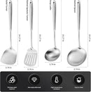 15" Wok Spatula and Ladle,Skimmer Spoon, Slotted Turner Spatula,304 Stainlss Steel Matte Kitchen Utensils Set,4PCS Wok Accessories,Cooking Utensils Tools by CozyNest Decor