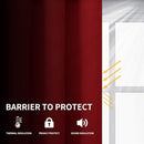Easy-Going Blackout Curtains for Bedroom, Solid Thermal Insulated Grommet and Noise Reduction Window Drapes, Room Darkening Curtains for Living Room, 2 Panels (52x84 in,Christmas Red) by CozyNest Decor