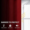 Easy-Going Blackout Curtains for Bedroom, Solid Thermal Insulated Grommet and Noise Reduction Window Drapes, Room Darkening Curtains for Living Room, 2 Panels (52x46 in,Christmas Red) by CozyNest Decor