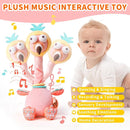 Jollybaby Plush Talking Singing Dancing Musical Flamingo Toy for Toddlers 1-3 Just Like Cactus Toy, Music Mimicking Interactive Toy for Crawling Kids, Sensory Stuffed Toy Gift for Baby 0-6-12 Month by TinyTreasures Baby Boutique