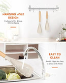 Multifunction Spatula Spoon for Nonstick Cookwares, Great for Cooking and Serving, Sturdy BPA-Free Matte Silicone, Wood Handle Spatula for Mixing, Scoop, and Scrape, Khaki(2 pack,11.4" & 13.4") by CozyNest Decor