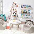 AZSKY Nursery Bookshelves White, 24 Inch Floating Bookshelves for Wall Set of 3, Baby Kids Decor, Solid Wood Wall Mounted Shelves for Books, Toys and Decor Storage by TinyTreasures Baby Boutique