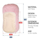 Baby Lounger - Snuggle Cozy Me Infant Lounger for Newborns | Flannel Cover, Breathable Soft, Portable Awake-Time Pad, Essential Baby Gift -Pink by TinyTreasures Baby Boutique