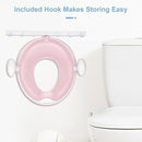 ANGELBLISS Baby Potty Training Toilet Seat with Soft Cushion Handles, Haute Collection, Double Anti-Slip Design and Splash Guard for Boys and Girls (Pink) by TinyTreasures Baby Boutique