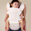 Bebamour Baby Carrier with Hip Seat,All-Position Breathable Mesh Hip Seat & Carrier 0-36Months with Head Hood, 3 PCS Teething Pads, Waist Extender,Storage Bag & Pacifier Case(Khaki) by TinyTreasures Baby Boutique
