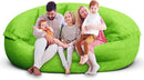 Bean Bag Chair for Adults 7FT,Soft Removable Cover for Teens/Girls Bedroom,Fluffy Giant Round Floor Beanbag Lounger Chairs (No Filler,Green)