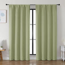 Simplebrand Ava Sage Green Blackout Curtains for Bedroom 84 Inch Length 2 Panels Set, Solid Thermal Insulated Privacy Living Room Window Treatment Curtains Blackout Drapes, W50 x L84 Inch, Sage Green by TinyTreasures Baby Boutique