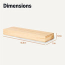 Amazon Basics Wood Floating Wall Shelves, Pack of 3, Pine, 15.8" x 5" x 1.8" by CozyNest Decor
