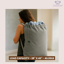 LFH Home Cotton Canvas Extra Large Laundry Bag with Handle, Heavy Duty Drawstring Closure Washable Laundry Bags, School Travel, Home, Hotel, College Dorm, Organizer Sack, Toys Clothes 28x40-Grey by TinyTreasures Baby Boutique