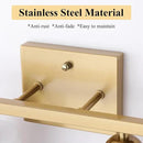 Stainless Steel Milk Glass Vanity Lights for Bathroom, 4 Light Gold Bathroom Light Fixtures Over Mirror, Ceramic E26 Sockets Wall Mounted by CozyNest Decor