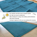 Loartee Coral Velvet Crawling Rugs & Area Rugs (6.0'x 6'8", Blue) for Toddler Children Play Mat & Yoga Mat Exercise Pads by TinyTreasures Baby Boutique