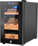 25L Cigar Electric Humidor, 200 Counts Large Capacity,Thermostatic Electric Cooler Cabinet with Digital LED Screen, Safety Lock,Smart Humidity & Temp Control, Gifts for Men by CozyNest Decor