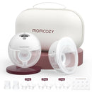 Momcozy M5 Hands-Free Wearable Breast Pump, Double-Sealed Flange for Baby-Like Comfort, 3 Modes & 9 Suction Levels, Portable Electric Pump – 24mm, 2-Pack Quill Gray by TinyTreasures Baby Boutique
