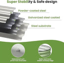 Oval 8x2x1.5 FT Galvanized Raised Garden Bed Kit, 31 in 1 Large Metal Planter Box for Outdoor Gardening, 18” Garden Bed for Vegetables Flower Herb(Sage Green) by GreenHaven Gardens