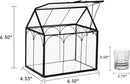 Ferrisland Glass Terrarium Plants with Lid, Black Geometric Terrarium Jar for Succulent Air Carnivorous Plant Moss Snail, House Shape Mini Tabletop Greenhouse Indoor Decor DIY Present (Only Terrarium) by GreenHaven Gardens