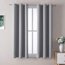 ChrisDowa Grommet Blackout Curtains for Bedroom and Living Room - 2 Panels Set Thermal Insulated Room Darkening Curtains (Light Grey, 42W x 63L) by CozyNest Decor