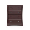 Storkcraft Crescent 4 Drawer Chest (Espresso) – GREENGUARD Gold Certified, Easy-to-Match Chest of Drawers for Nursery and Kids Bedroom, Dresser Organizer for Children’s Bedroom by TinyTreasures Baby Boutique